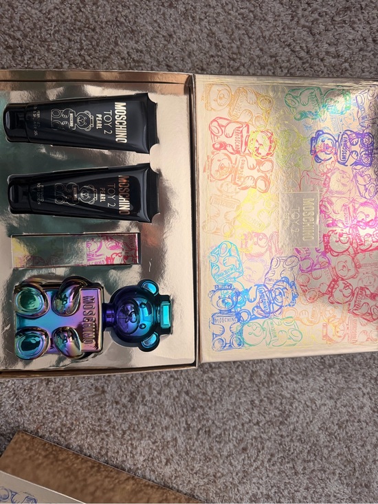 Moschino Other - Moschino Toy 2 Iridescent Blue Green Bear Gift Set